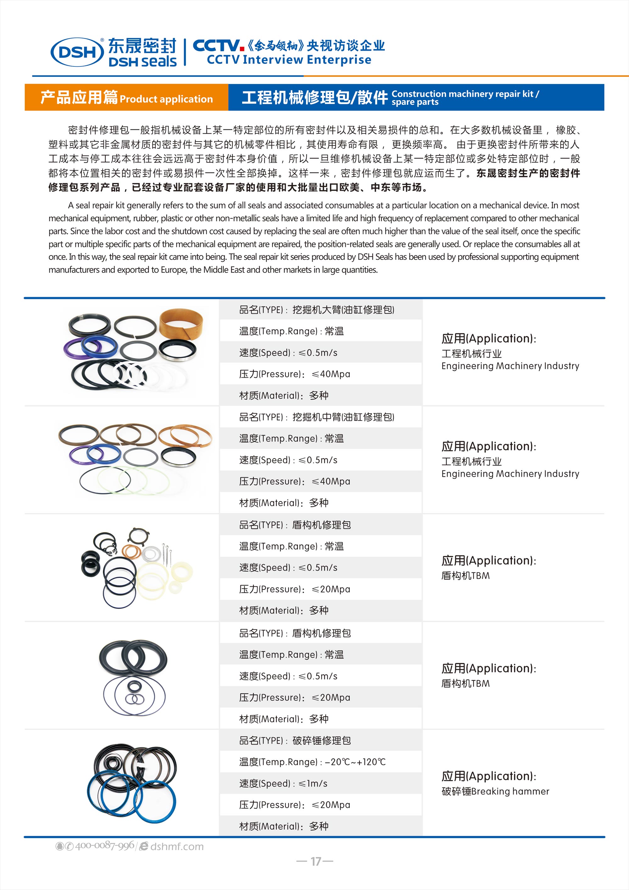 工程機械修理包/散件